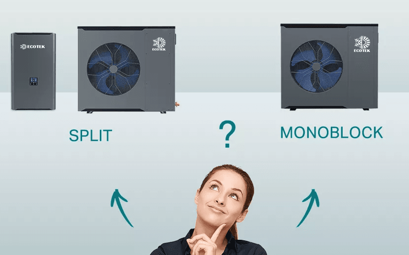 Cili është ndryshimi midis pompave termike monobllok dhe atyre split(dy njësi)?